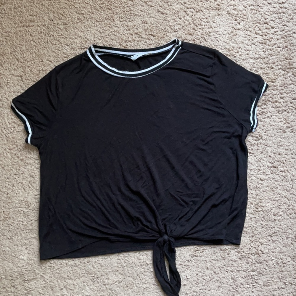 Crew neck cropped top - Picture 2 of 2